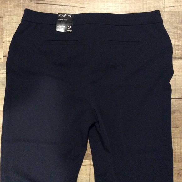 ALFANI NWT Modern Navy size 12P Straight leg pants - Picture 7 of 7